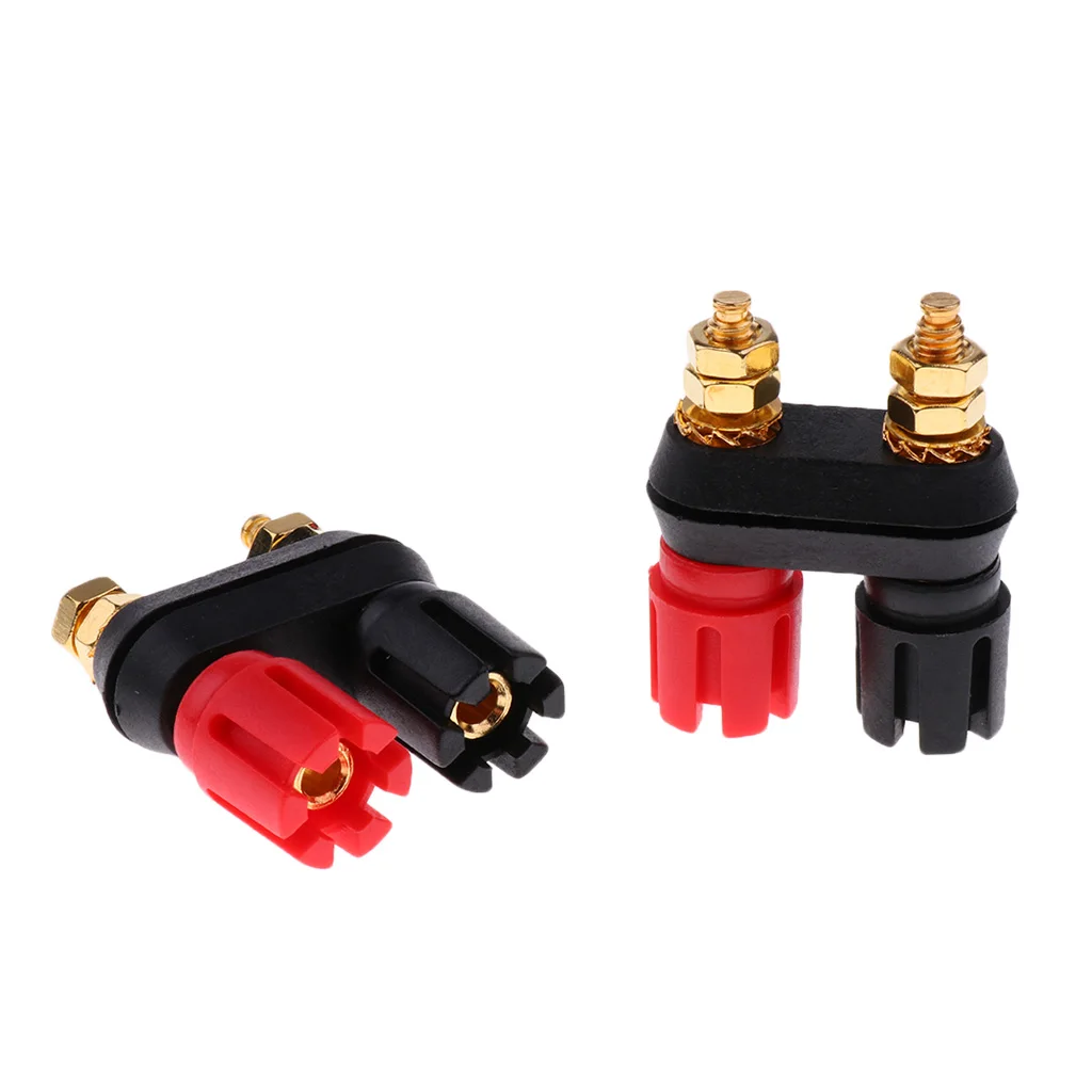 4 Pieces Speaker Amplifier Terminal Dual 2-way Banana Plug Jack | Batteries & Accessories