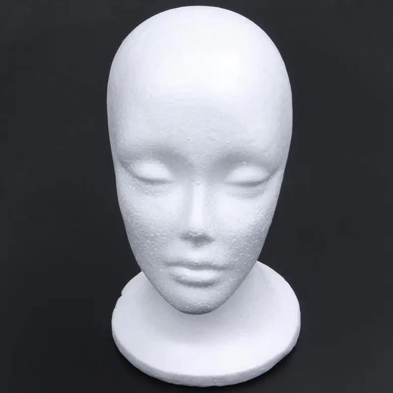 Female Foam Mannequin Head Model Hat Wig Display Stand Rack white Promotion | Mannequins