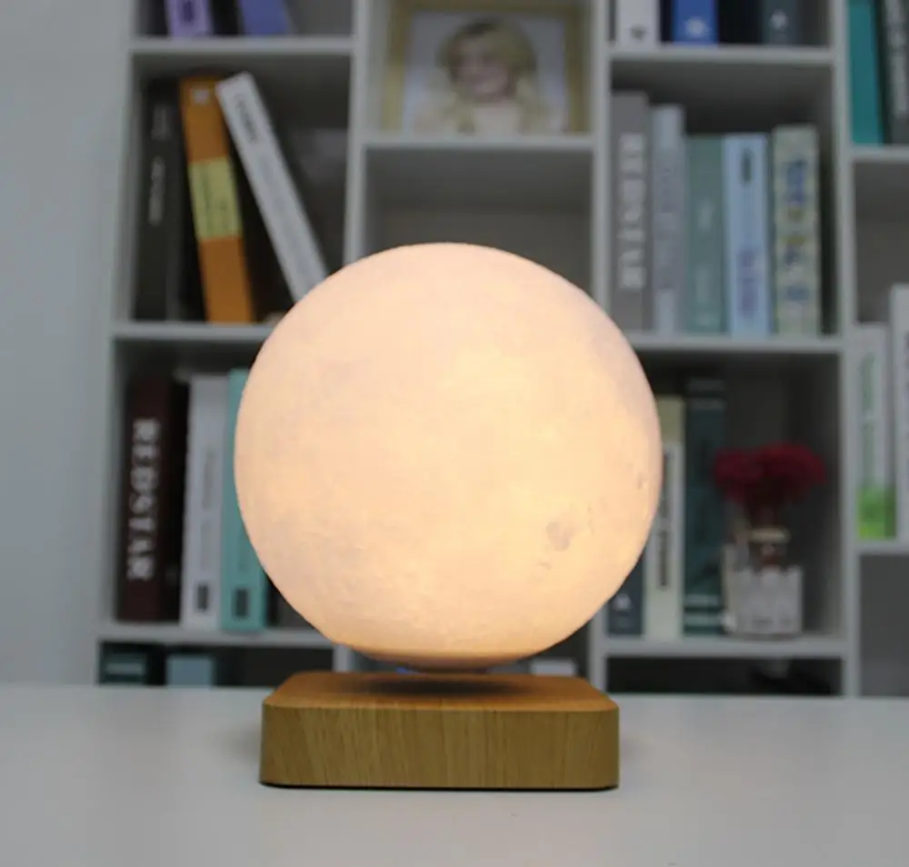 Магнитная левитация 6 дюймов Луна плавающий вращающийся светильник офисная