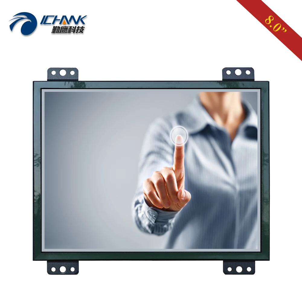 ZK080TC-UD2/8 дюймов 1024x768 USB HDMI металлический корпус открытая рамка Встроенный промышленный резистивный сенсорный ЖК-экран монитор ПК Дисплей