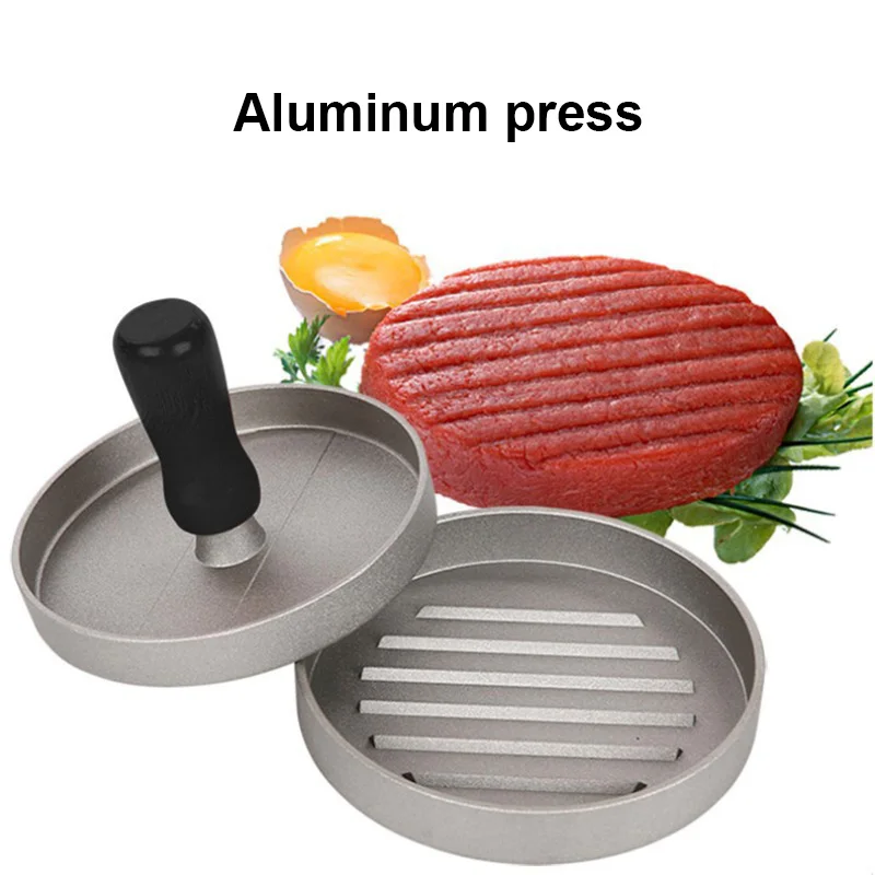Пресс для гамбургеров круглой формы из алюминиевого сплава 11 см|Инструменты
