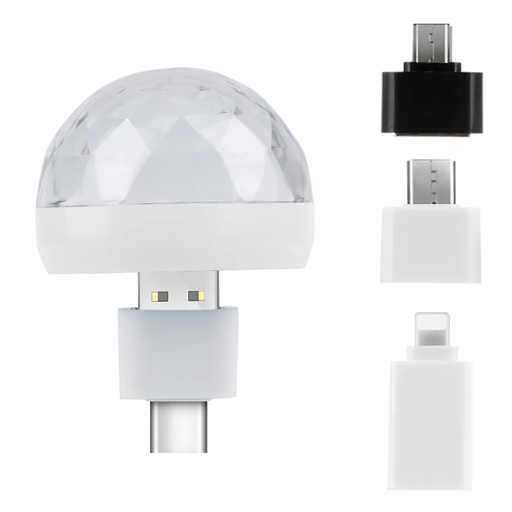 Автомобильные аксессуары интерьерное мини USB Освещение для сцены Дискотека волшебный шар светильник вечерние лампы мобильный телефон USB светильник украшение автомобиля орнамент