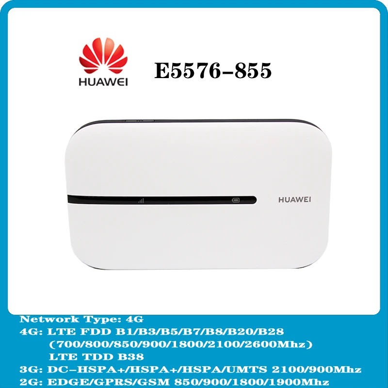 

HUAWEI Unlocked 4G 150mbps WIFI E5576 E5576-855 4G Mobile Hotspot Pocket WiFi Router 3G 4G Mobile Wireless Mifi PK E5577 E5573