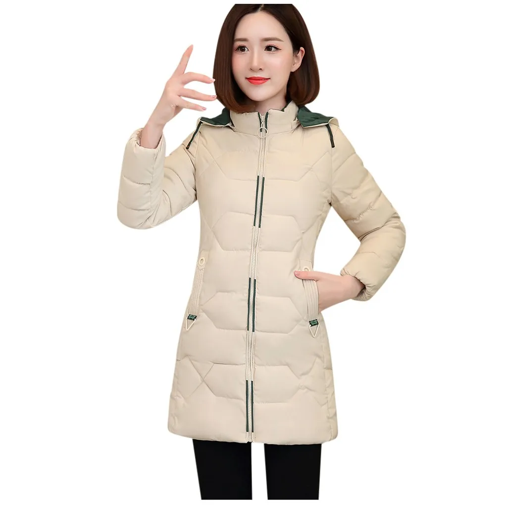 Kurtka manteau femme зимнее пальто для женщин Зимняя теплая хлопковая зимняя куртка с капюшоном пальто с длинными рукавами abrigos mujer invierno