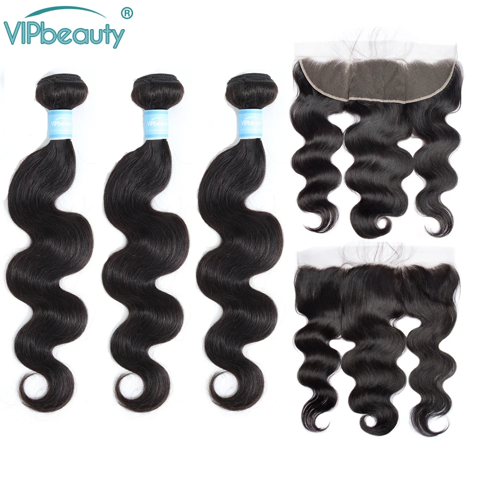 Vip beauty малазийские объемные волнистые человеческие волосы Remy пряди 13x4 фронтальная кружевная застежка с пряди натурального цвета 10-26 дюймов