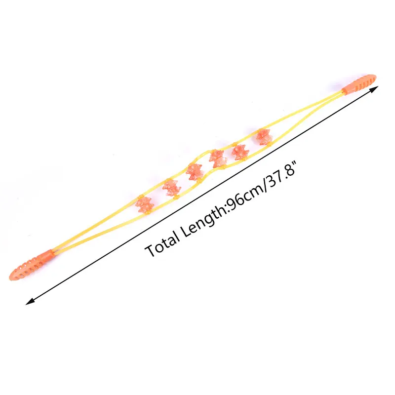 

1 Pcs Plastic Two-color Pull Back Roller Massage Rope Manual Massager