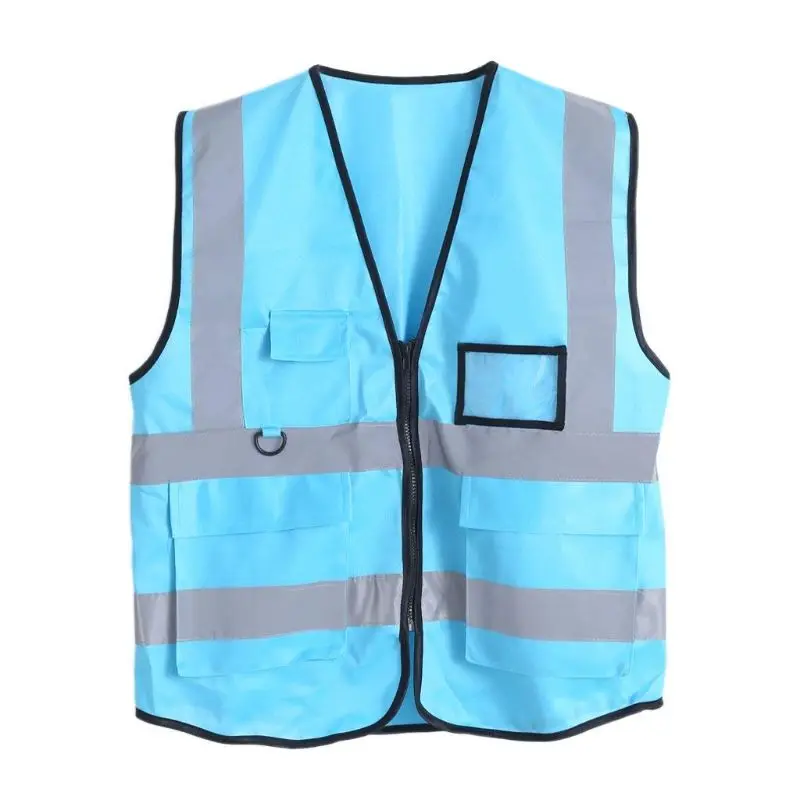 Защитный жилет с молнией Hi-Vis светоотражающая куртка защитный 5 карманов M5TB |