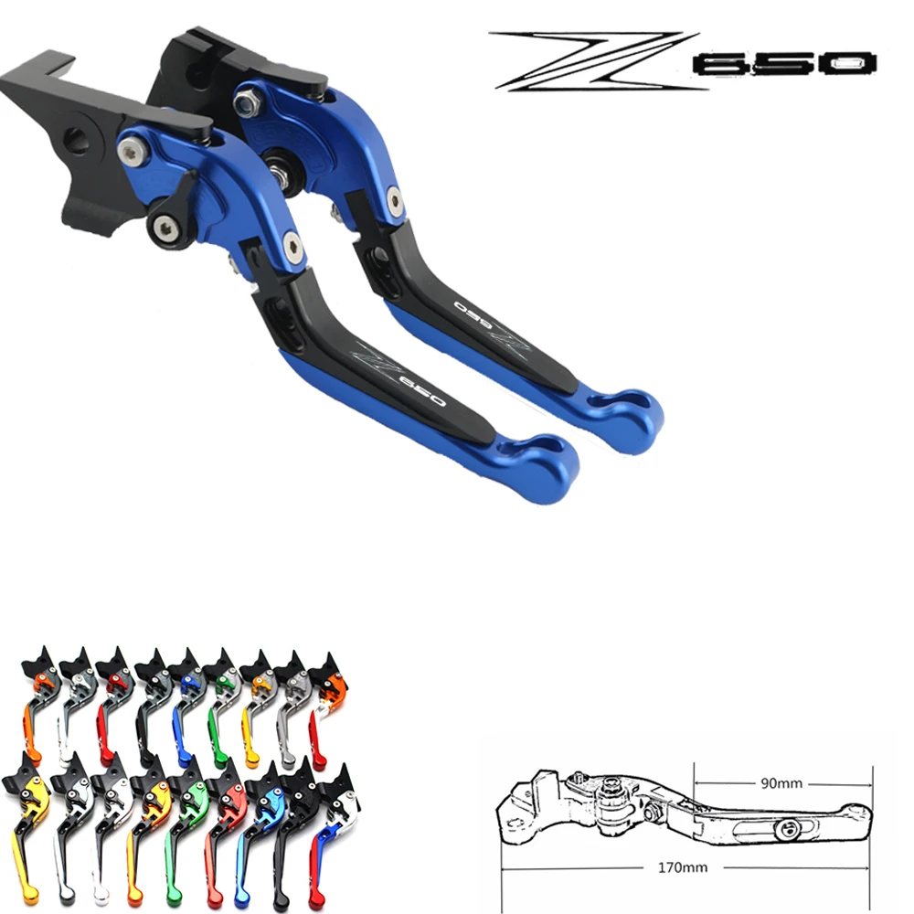 Для Kawasaki Z650 новый лазерный гравированный логотип титановый сплав складной и