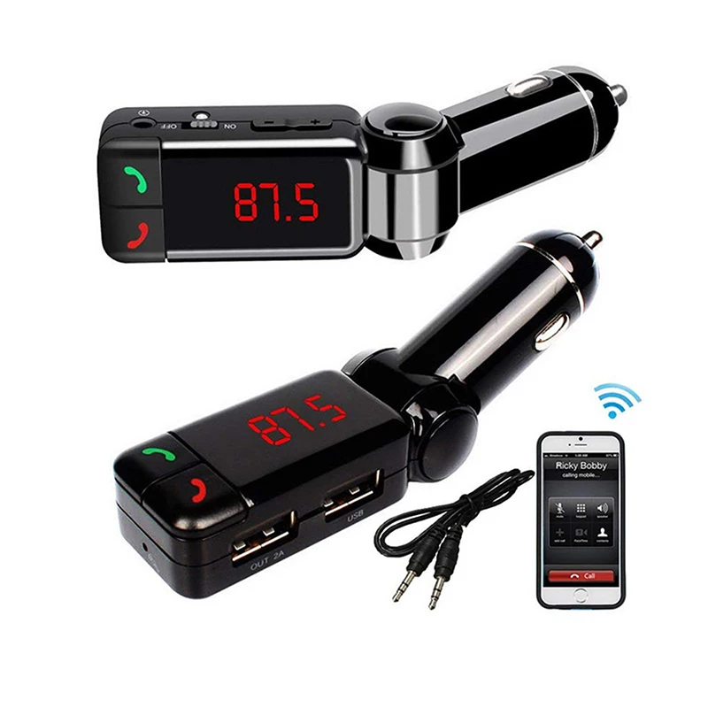 

Car MP3 Player FM Transmitter Handsfree Wireless Bluetooth Adapter Kit Led Car Mp3 Player USB Charger FM Modulator Car