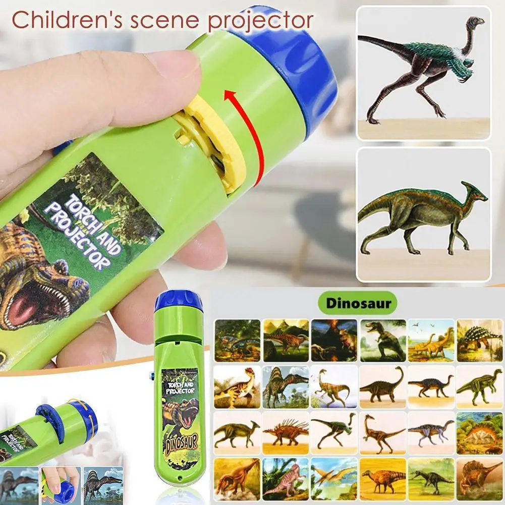 

Projection Flashlight Child Projector Light Animal Early Slides Lamp Luminous Toys Toy Dinosaur Projector Education Kids V5x6