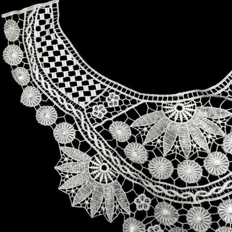 Вышивка с круглой горловиной для творчества искусственные Съемная воротники