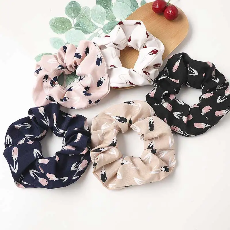 Новое поступление женские резинки для волос девочек эластичные с цветочным