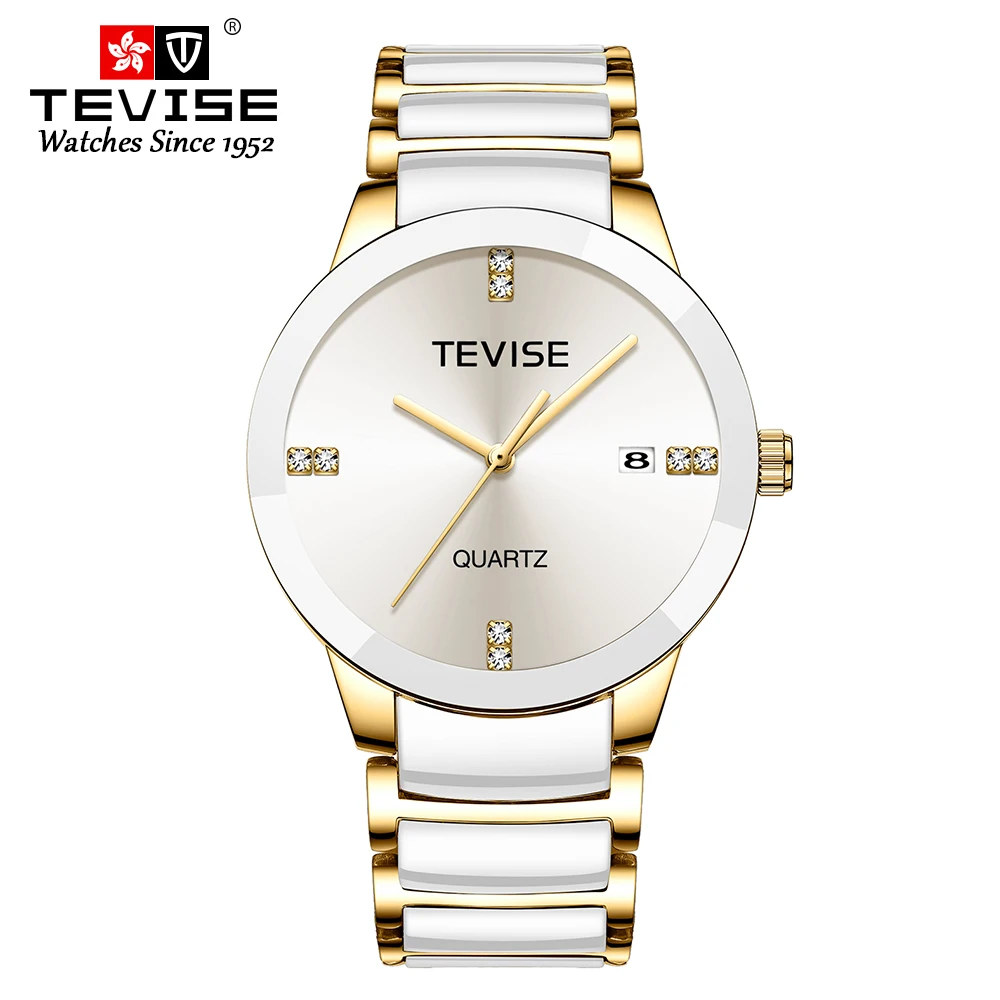 

TEVISE New style explosive fashion ladies watch, quartz waterproof ladies watch, ceramic strap casual ladies watch