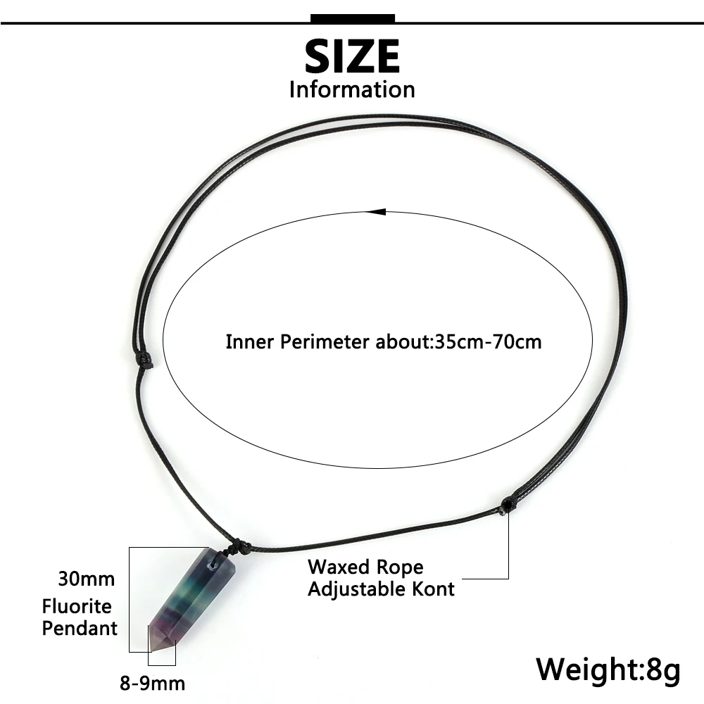 Женское и мужское ожерелье из натурального камня с разноцветными флюоритовыми
