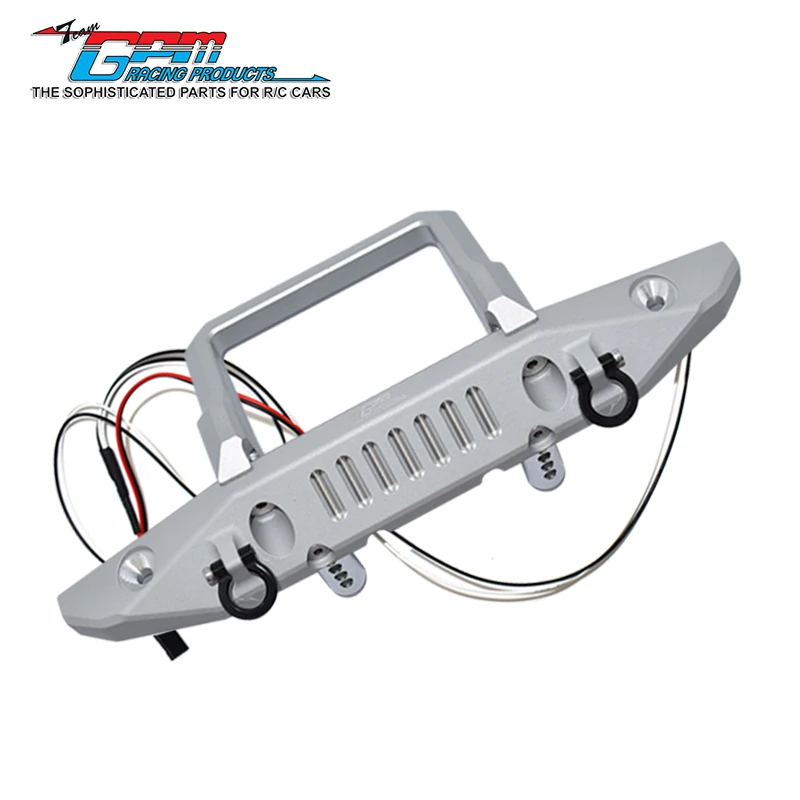 Алюминиевый передний бампер GPM с крючком для AXIAL 1/6 SCX6 JEEP JLU WRANGLER 4WD-AX 105000 Т1