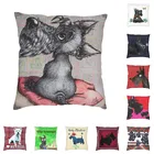 Индивидуализированные наволочки для диванных подушек Скотти-собака, шотландский терьер, искусство, искусство, Мягкая Наволочка, двусторонняя печать