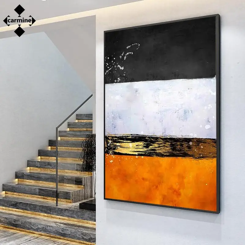 

Abstract Wall Art Canvas Painting Artistic Color Block Print Picture Oil Style American Print Picture Painting Living Room Decor