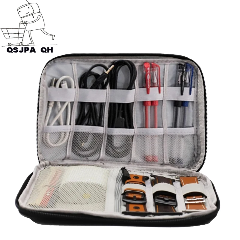 Цифровая сумка для хранения USB органайзер кабеля данных наушники провода ручка