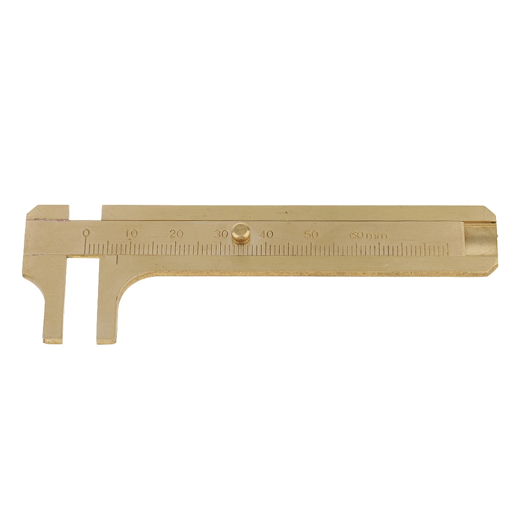 

3' / 80mm Jewelers Sliding Gauge Brass Vernier Caliper for Beads Measuring
