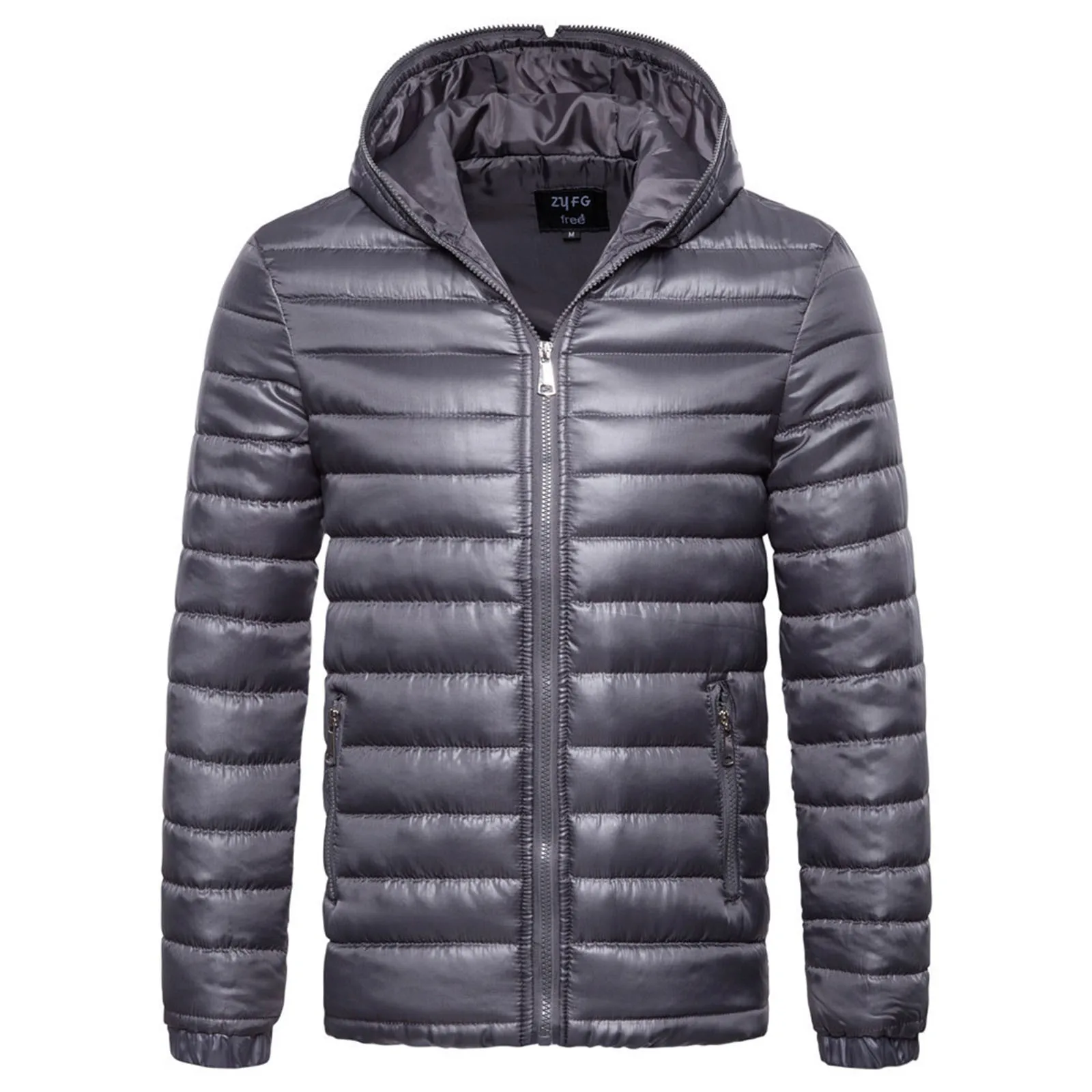 

Men's Casual Winter Jacket Outdoor Warm Windbreaker Men Zipper Hooded Coat With Pocket Down Jacket Parkas Outwear Male D920#