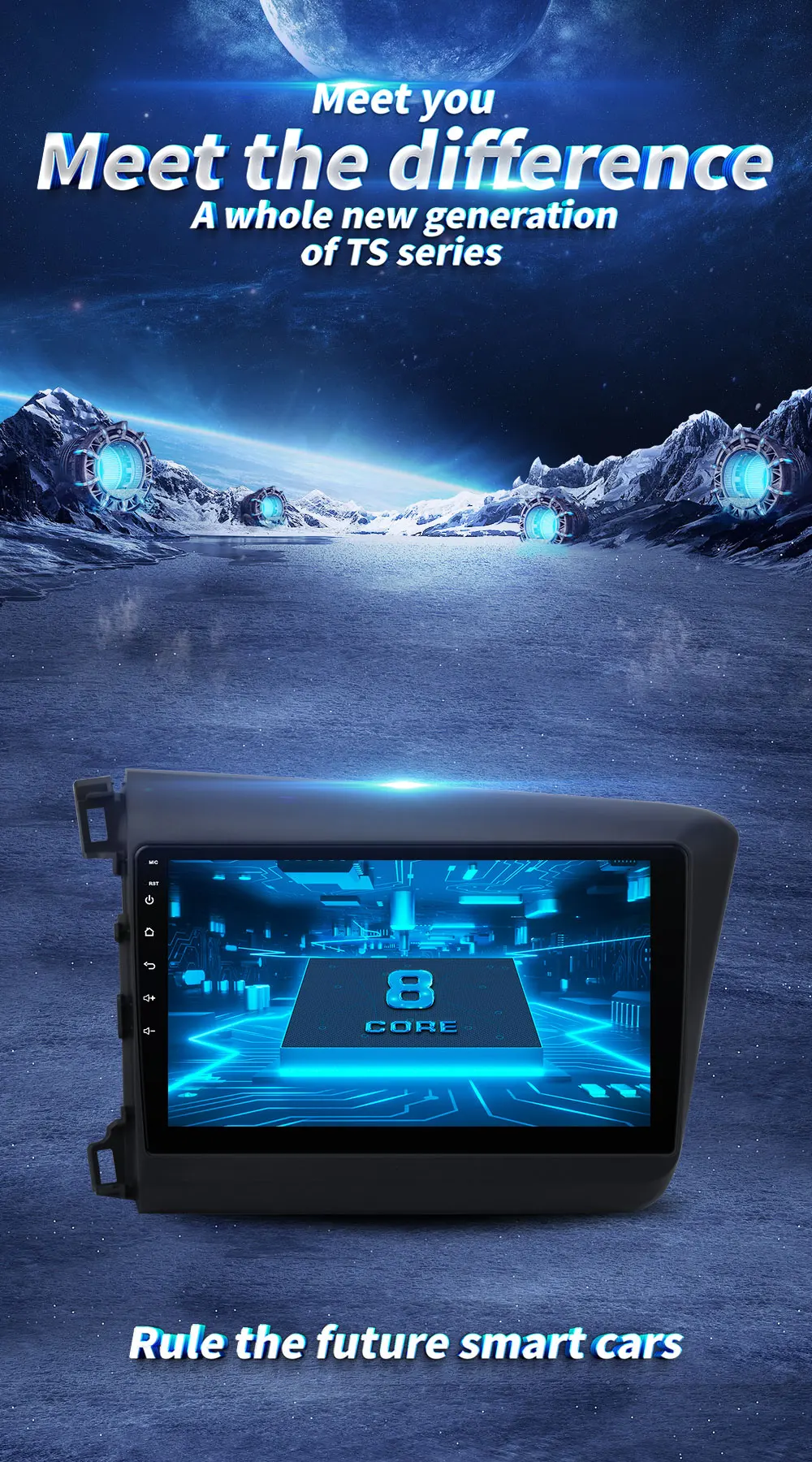 4G Lte Android 9,0 Автомобильный мультимедийный навигатор gps dvd-плеер для Honda Civic 2012 13 14 лет ips экран Радио стерео