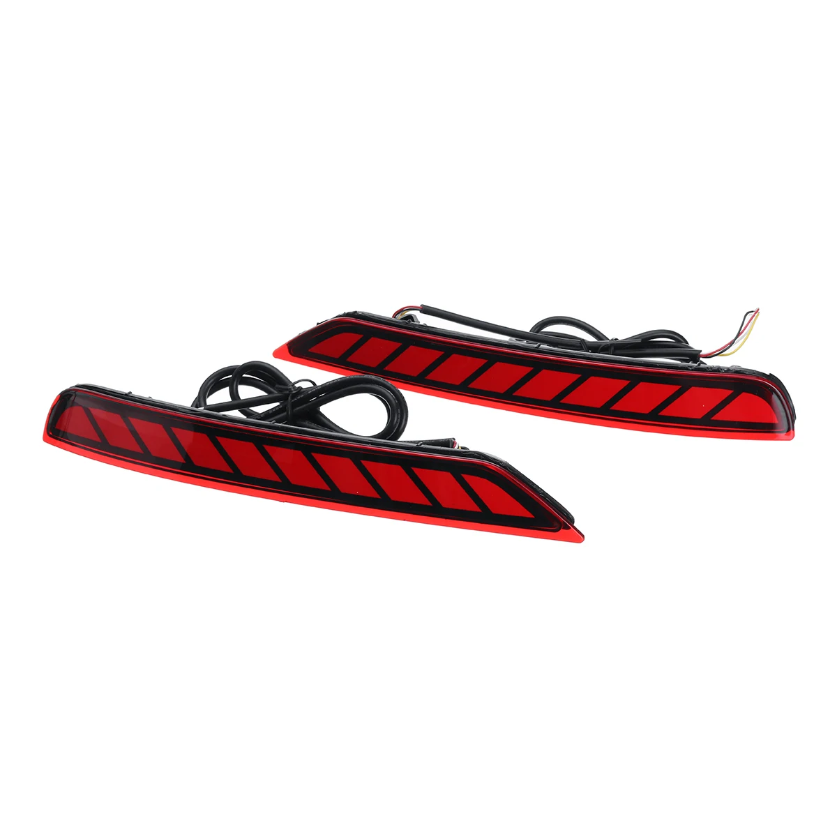 1 Pair LED Rear Bumper Reflector Light Brake DRL Turn Signal Light 3 Functions Tail Lamp For Subaru Forester 2008
