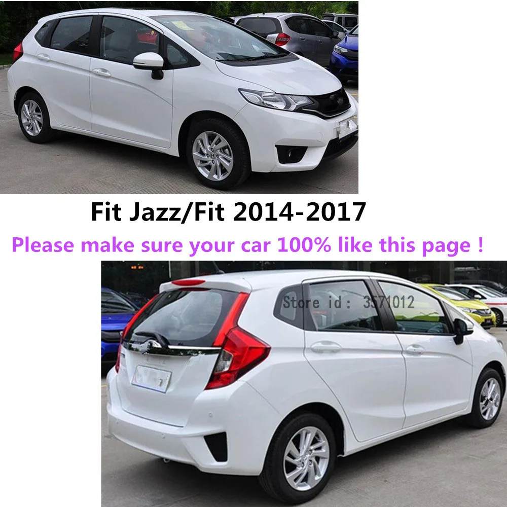 car body abs chrome cover trim back tail rear fog light lamp frame stick part for honda fit jazz 2014 2015 2016 2017 free global shipping