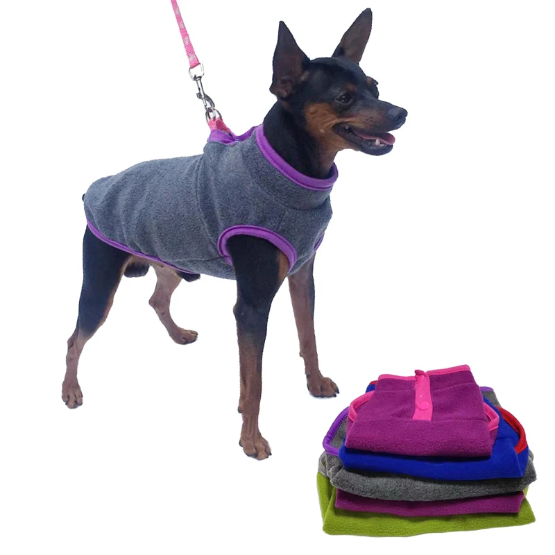 

2021 Dog Fleece Clothing Autumn Winter Warm Puppy Outfit Cats Vest Shih Tzu Chihuahua French Bulldog Jacket Pug Coats Ropa Perro