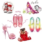 Термонаклейки для одежды, на высоких каблуках, для девочек