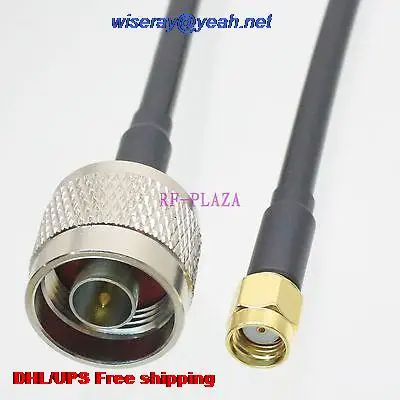 

DHL/EMS 100 pcs Cable 20inch N male plug to RPSMA male jack KSR195 RF Pigtail jumper cable with one year warranty-A2