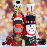 2021 creative santa snowman elk wine set cartoon christmas wine bottle set wine bottle bag