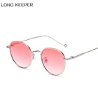 Классические круглые солнцезащитные очки из сплава, женские брендовые дизайнерские солнцезащитные очки в небольшой оправе, ретро очки для мужчин, Винтажные Солнцезащитные Очки