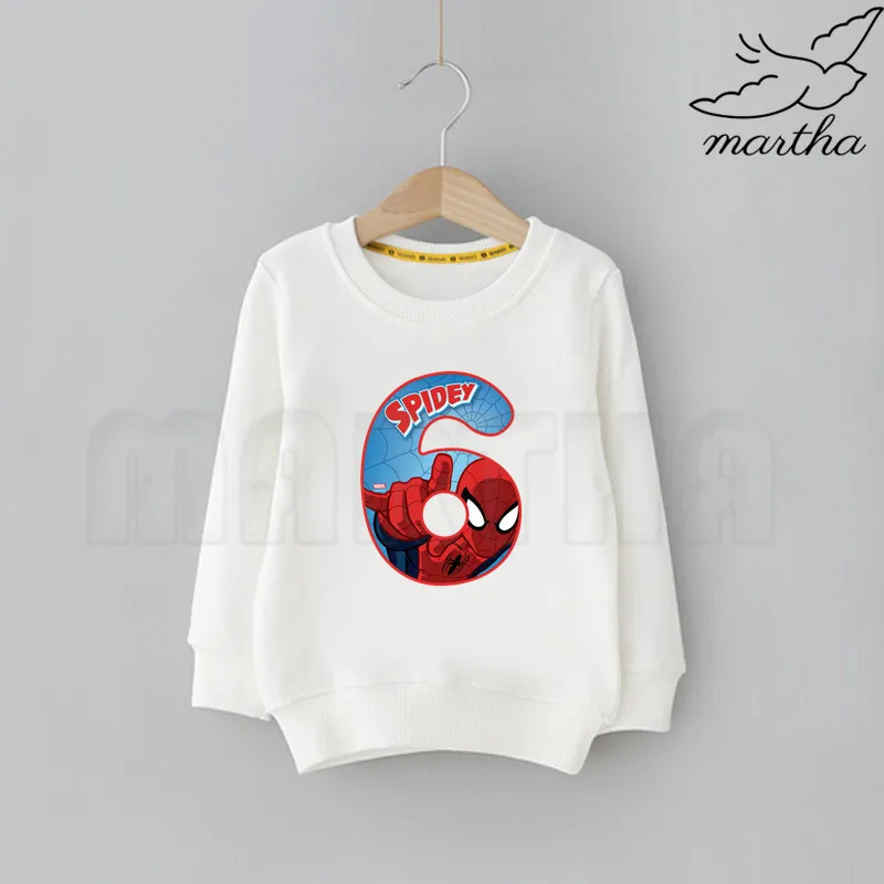 Толстовка с капюшоном рисунком Человека паука для маленьких детей на день