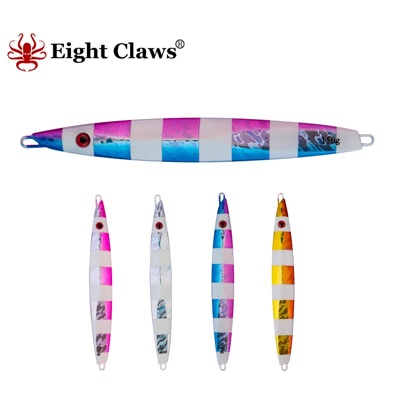 

EIGHT CLAWS 80g 100g 150g Metal Jig Shore Casting Spoon Bait Off Shore Lead Jerkbait Metal Wobbler Sea Fishing Lures