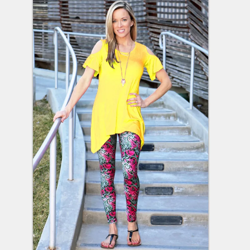 Одежда для мамы и дочки одинаковые комплекты семьи брюки Леггинсы женщин девочек