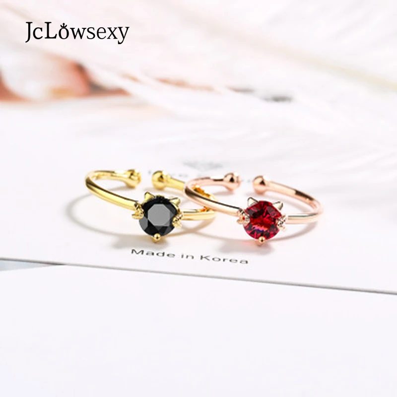 Jclowsexy посеребренные кольца для женщин циркониевое золото и розовое Открытое