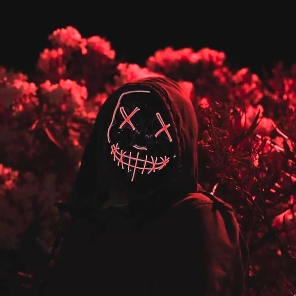 

Космак Хэллоуин смешанных цветов Светодиодная маска для вечеринки маскарадные маски неоновые маски светлые бриллиантовые маски светящаяс...