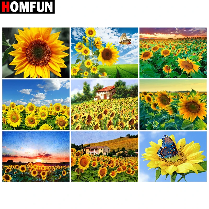 Картина из страз HOMFUN полноразмерная/круглая Алмазная вышивка с рисунком