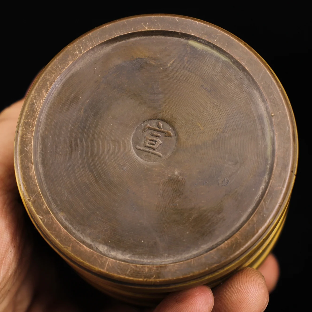 

LaoJunLu Pure Copper Inlaid Gem Incense Burner 7Cm In Width Imitation antique bronze masterpiece collection of solitary