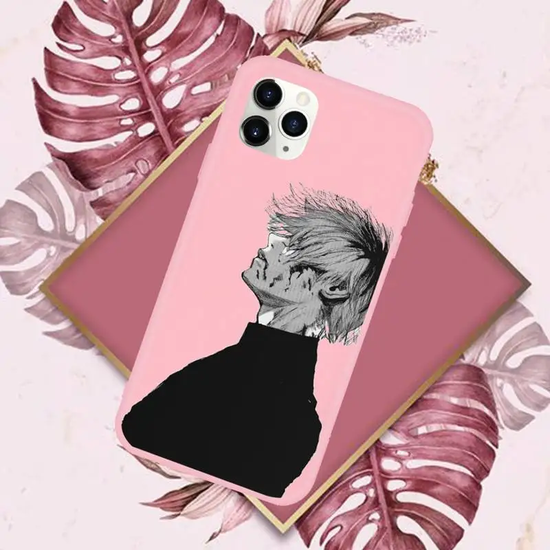 

Tokyo Ghoul Phone Case Pink Candy Color for iPhone 11 12 mini pro XS MAX 8 7 6 6S Plus X SE 2020 XR