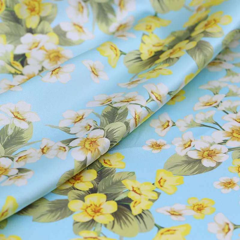 19 мм стрейч атласная шелковая ткань метр 108 см цифровая струйная платье рубашка