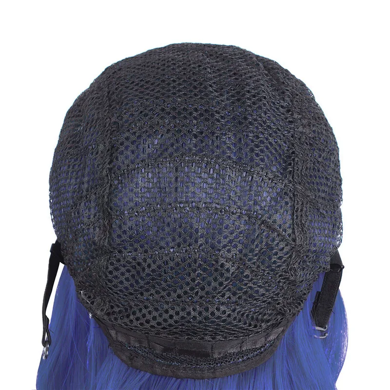 MapofBeauty длинный прямой женский парик для косплея с челкой Темно синие вечерние