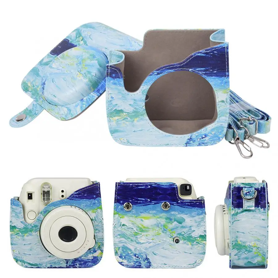 Портативный чехол из искусственной кожи на одно плечо для камеры защитный Instax