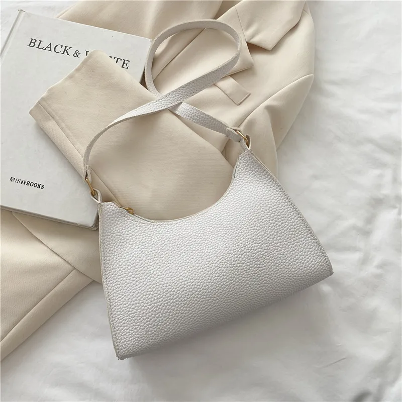 

Texture Small Bags for Women 2021 Summer Fashion Ladies Handbag Litchi Pattern Hand Carrying Shoulder Bag Underarm