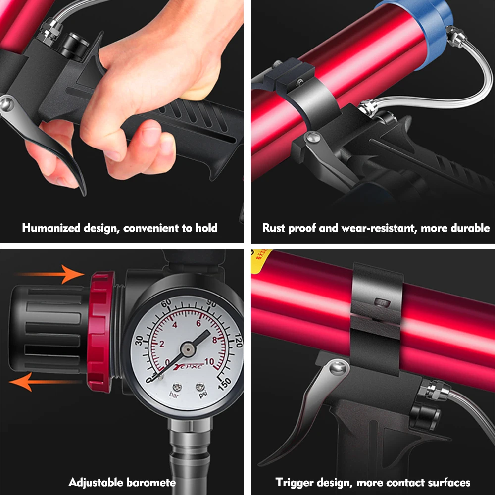 Пистолет клеевой Регулируемый 310 мл пневматический каучуковый пистолет для