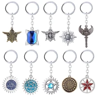 anime kuroshitsuji black butler keychain rotatable pentagram demon eye keyring key chain for men fashion jewelry llaveros gift