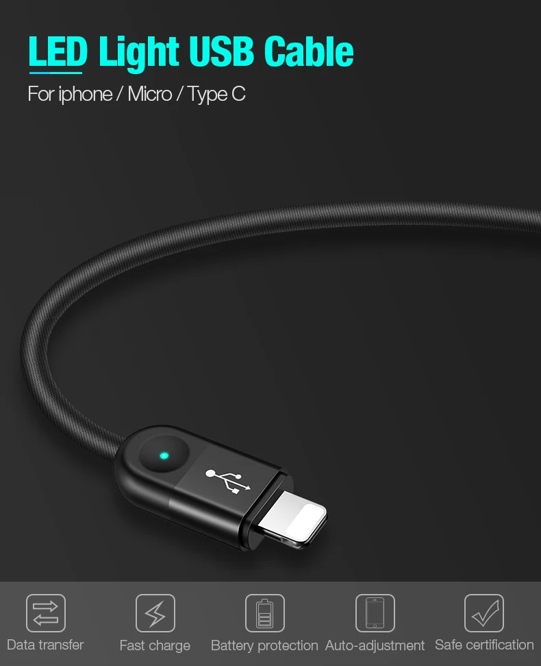 CAFELE USB кабель для iPhone кабель usb type C 3A Быстрая зарядка USB C type-C кабель для зарядки телефона 130 см