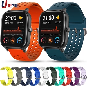 Силиконовый ремешок для часов, 20 мм, ремешок для Xiaomi Huami Amazfit Bip 1SGTS 2BIP LiteGTR 42 мм, спортивный браслет