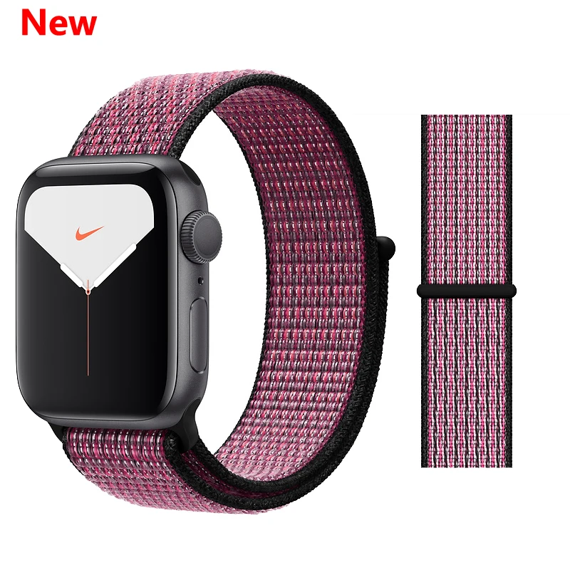 Pink Blast Спортивный ремешок-петля для apple watch 4, 5, 3, 44 мм, 40 мм, correa, 42 мм, 38 мм, iwatch, браслет, дышащий, apple, Аксессуары для часов - Цвет ремешка: Pink Blast