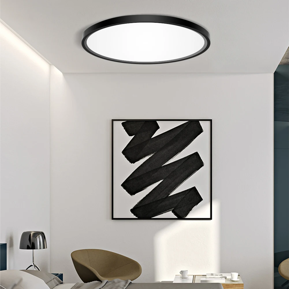 

24W 28W 38W modern Fixture lighting Black Cold Warm Ultra-thin decorative led ceiling lamp White for Living Room Bedroom kitchen